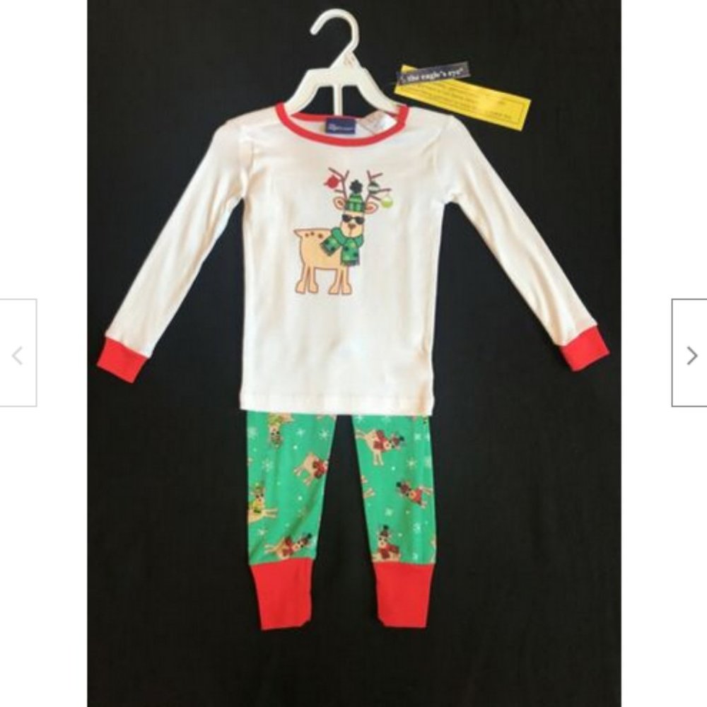 Rudolph Reindeer w Sunglasses Christmas Pajamas PJ